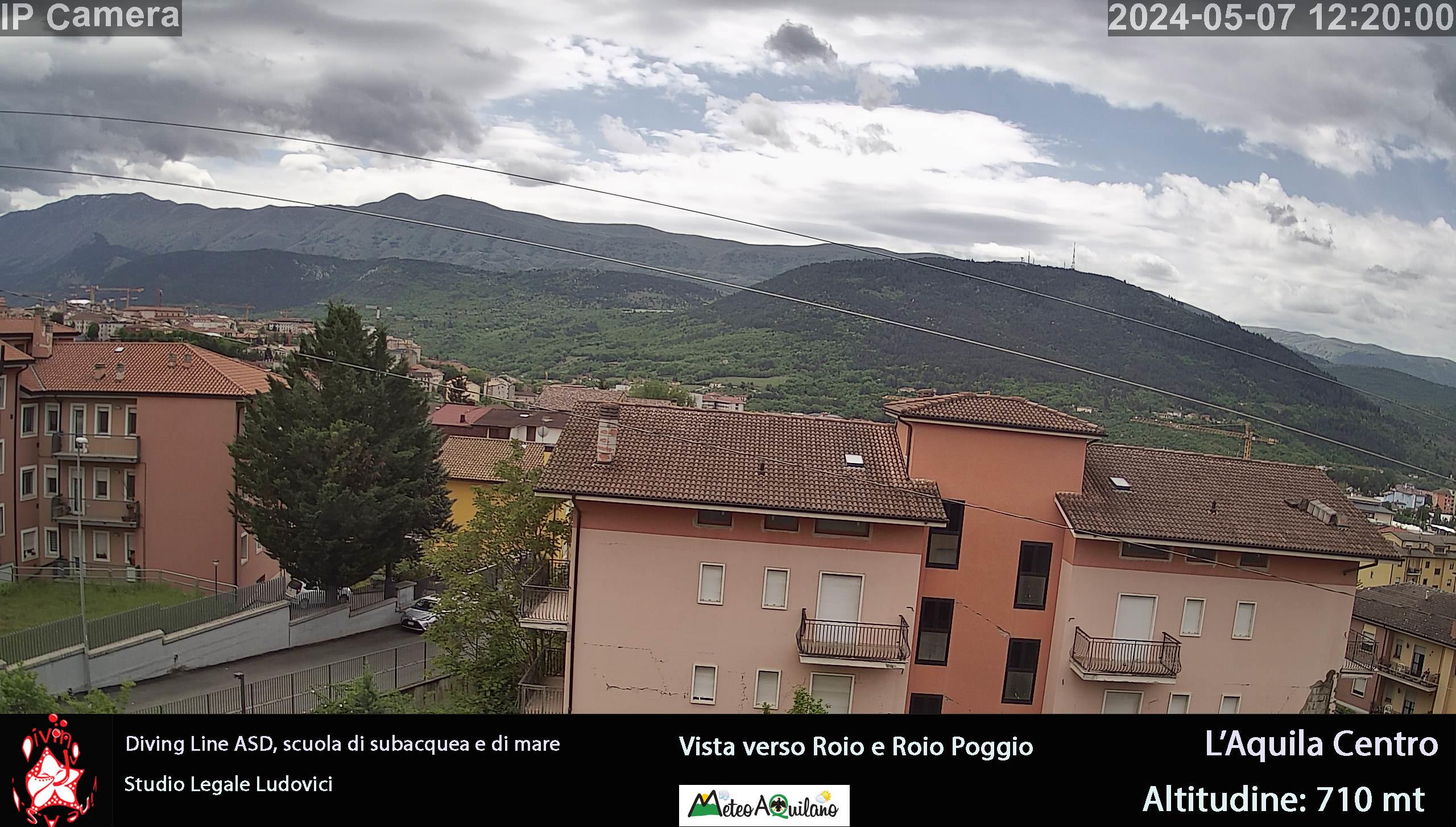 Webcam da San Sisto verso Roio e L'Aquila Centro