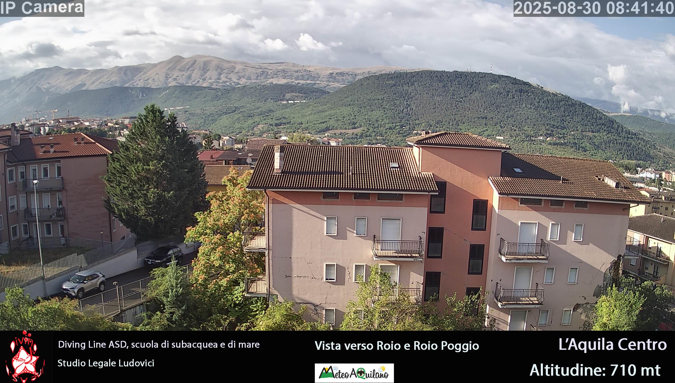 Webcam da San Sisto verso Roio e L'Aquila Centro